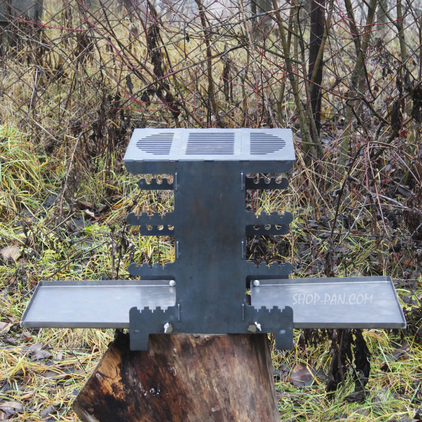 Мангал з розкладним піддоном вертикальный розбірний еко мангал