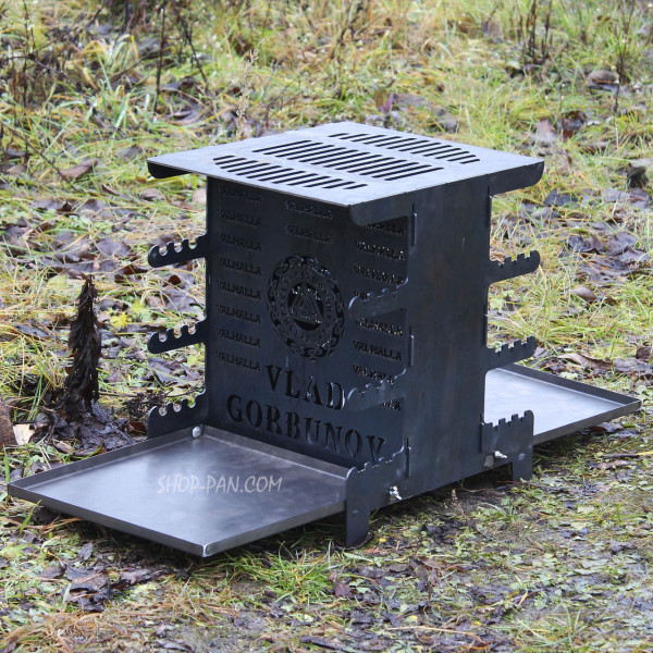 Мангал з розкладним піддоном вертикальный розбірний еко мангал