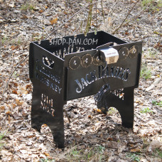 Мангал со встроенной шашлычницей и мотором на 6 шампуров - jack daniels