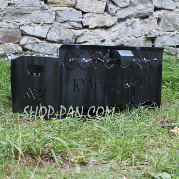 Мангал со встроенной шашлычницей и мотором на 8 шампуров 3 мм.