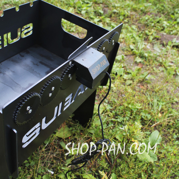 Мангал со встроенной шашлычницей и мотором на 8 шт с гравировкой - Добрый вечер.