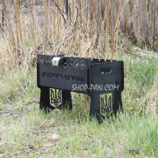 Мангал со встроенной шашлычницей и мотором на 8 шт с гравировкой - Добрый вечер.