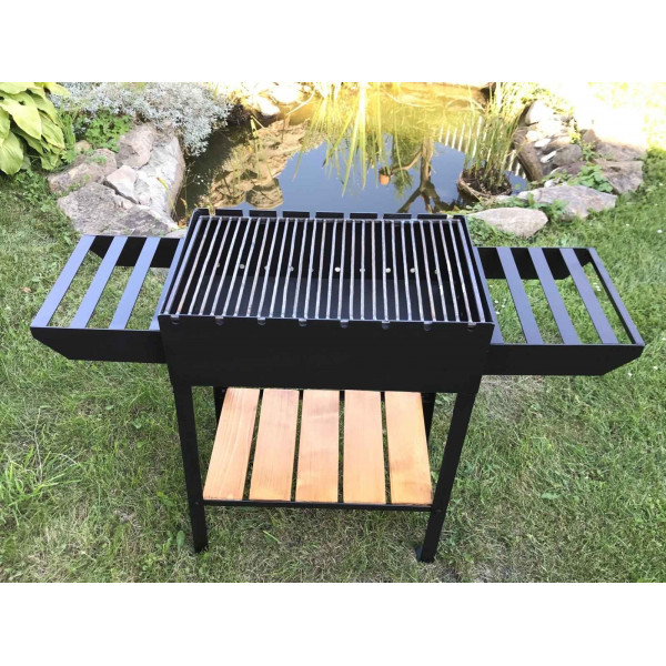 Мангал стаціонарний 4 мм на 8 шампурів з решіткою-гриль + ПОДАРУНОК