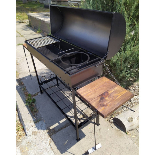 Мангал стационарный 3 мм на 16 шампуров + ПОДАРОК