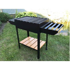 Мангал стационарный 4 мм на 8 шампуров с решеткой-гриль + ПОДАРОК