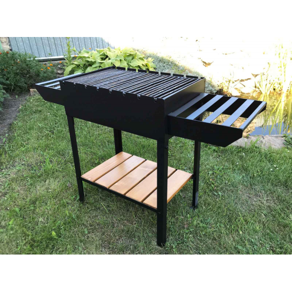 Мангал стационарный 4 мм на 8 шампуров с решеткой-гриль + ПОДАРОК