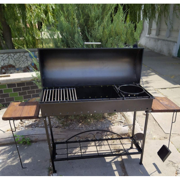 Мангал стационарный на 16 шампуров, 5 мм + ПОДАРОК