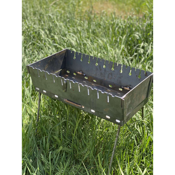 Мангал-чемодан 3 мм на 10 шампурів