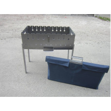 Мангал чемодан на 10 шампуров в чехле