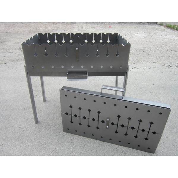 Мангал чемодан на 10 шампурів в чохлі