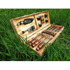 Набір подарункових шампурів у дерев'яному кейсі (2025)