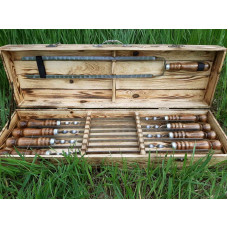 Набір подарункових шампурів у дерев'яному кейсі (2029)