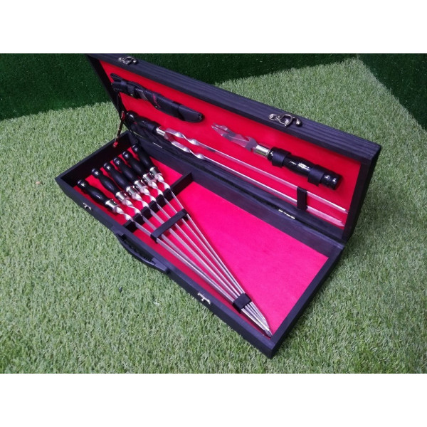 Набір шампурів BLACK BOX в дерев'яному кейсі (L-103)