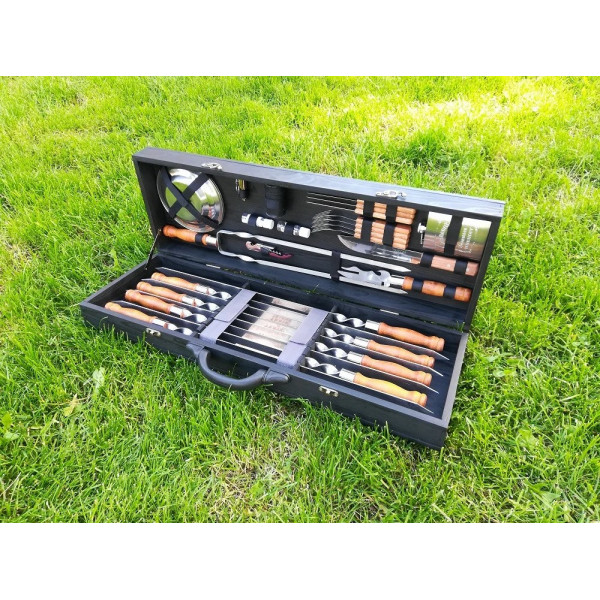 Набір шампурів BLACK BOX в дерев'яному кейсі (LK-006)