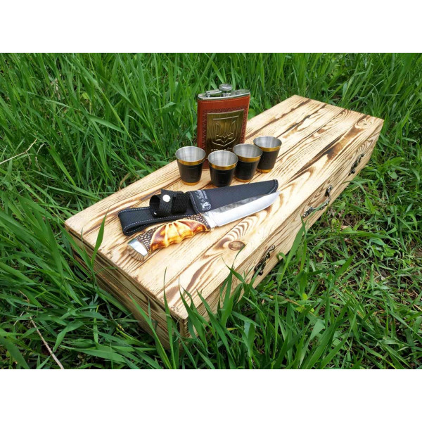 Набір шампурів КИЗЛЯР подарунковий у дерев'яному кейсі (2074)