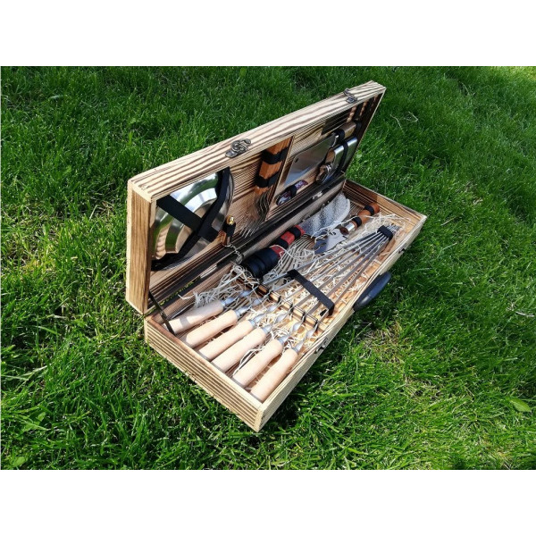 Набір шампурів ПЧАК у дерев'яному кейсі (К-002)