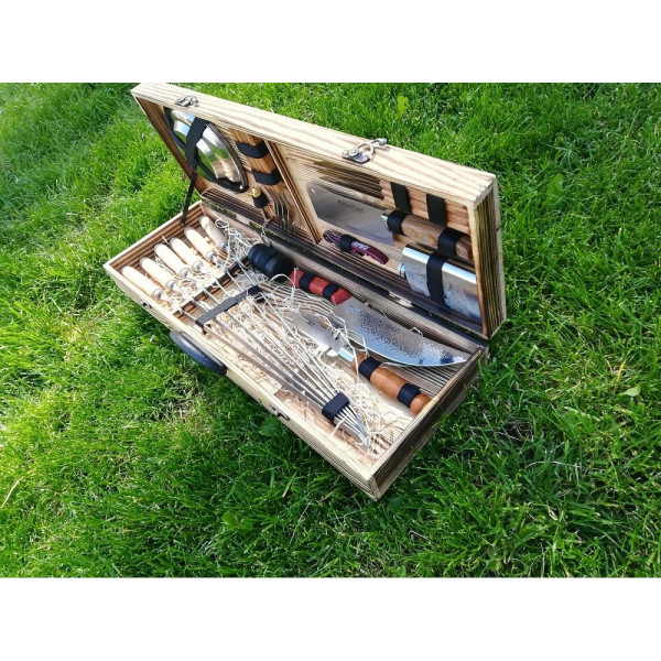 Набір шампурів ПЧАК у дерев'яному кейсі (К-002)