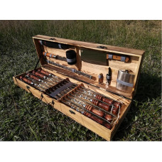 Набір шампурів у дерев'яному кейсі (V-011)