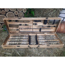 Набір шампурів у дерев'яному кейсі (V-103)