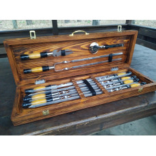 Набір шампурів у дерев'яному кейсі №2