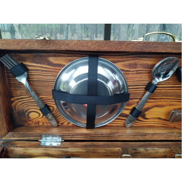 Набір шампурів у дерев'яному кейсі №4