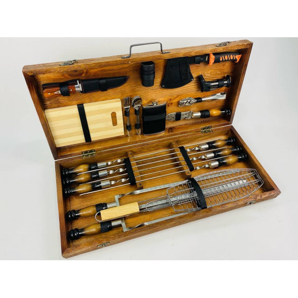 Набор шампуров в кейсе (7507)