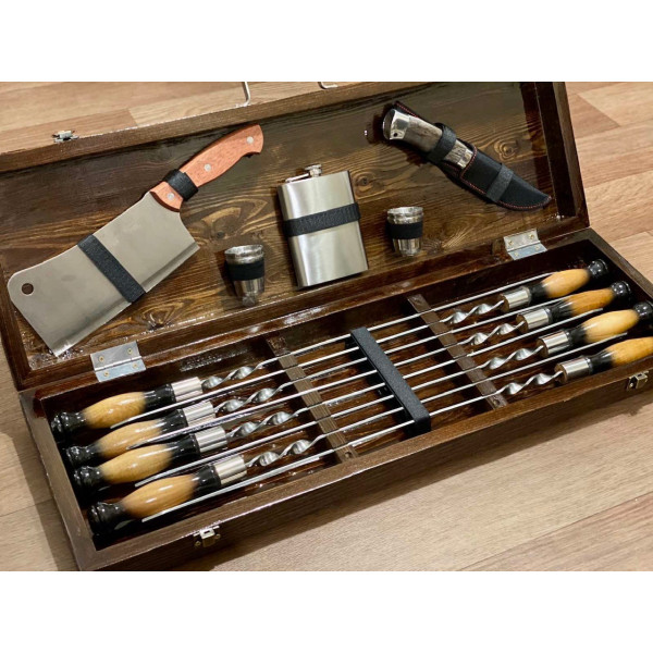 Набір шампурів та аксесуарів для барбекю ТРОФЕЙ (7739)