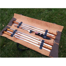 Набір шампурів в шкіряному чохлі (001)