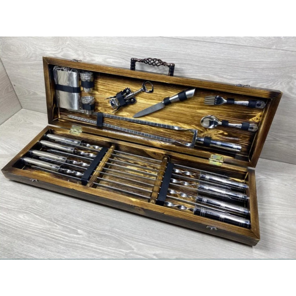 Набір шампурів подарунковий Silver (7809)