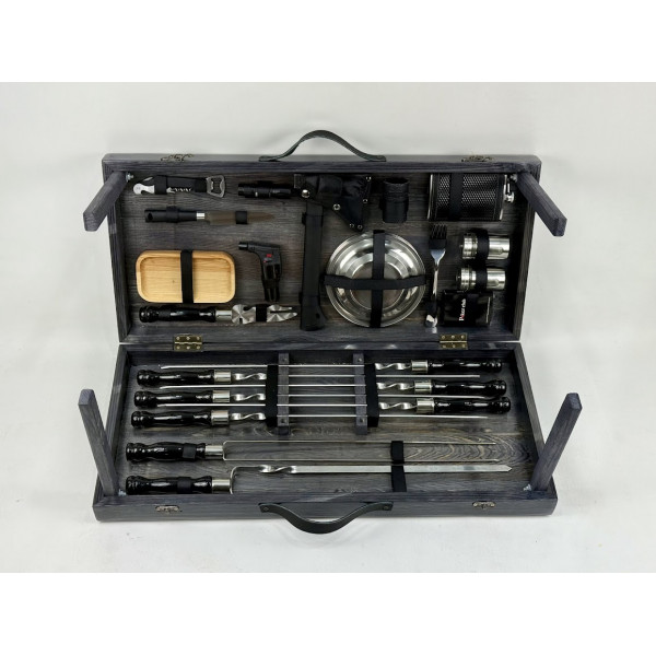 Набор подарочных шампуров в кейсе-столике (7514)