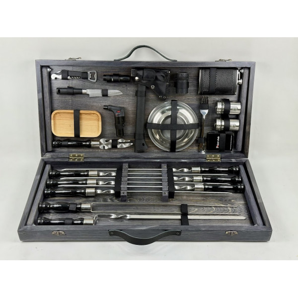 Набор подарочных шампуров в кейсе-столике (7514)