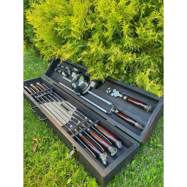 Набор шампуров ручной работы BRONZ