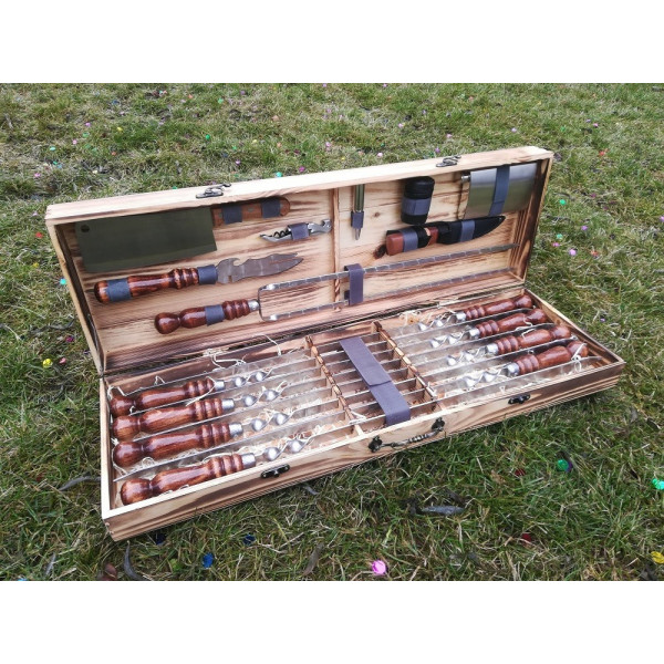 Набор шампуров и аксессуаров для барбекю VIP (vk-004)