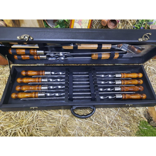 Набор шампуров в кейсе (L-205)