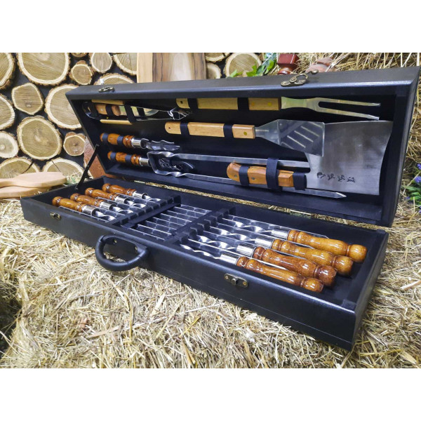 Набор шампуров в кейсе (L-205)