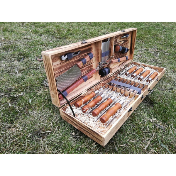 Набір шампурів і аксесуарів для барбекю LUX (115)