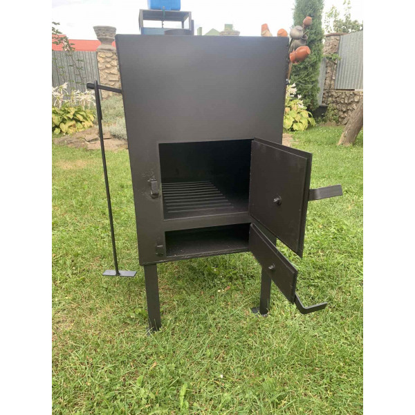 Піч 4 мм буржуйка опалювально-варильна до 40 кв м + кочерга у подарунок