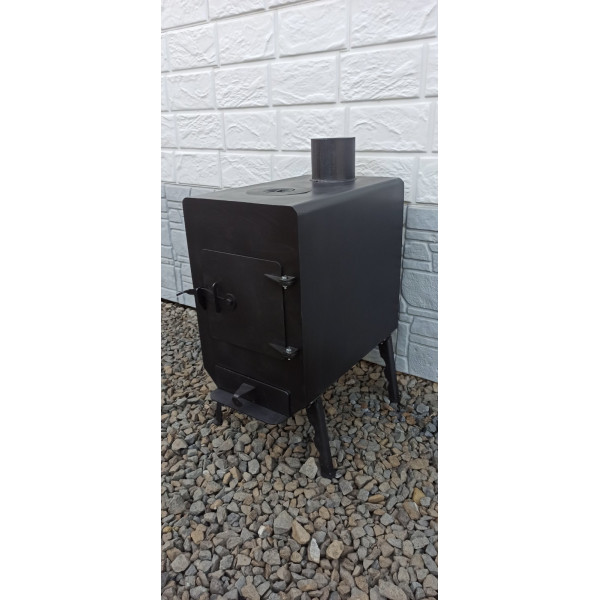 Піч буржуйка опалювально-варильна з камерою допалу газів