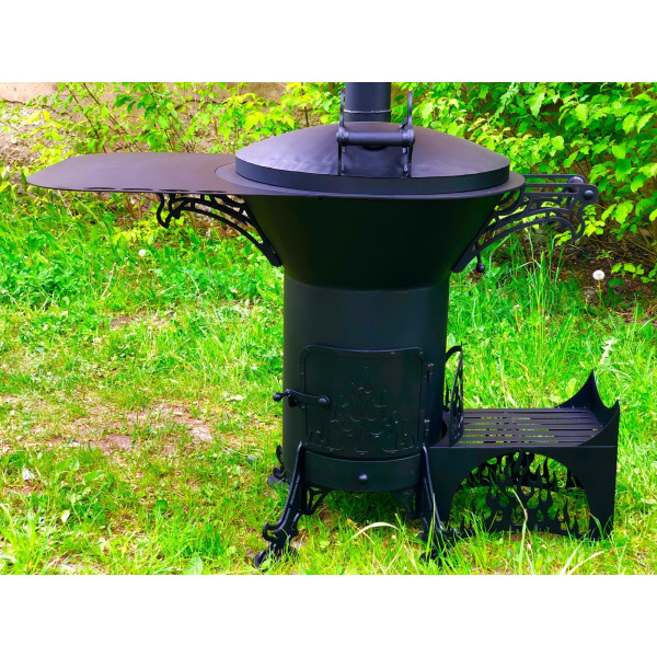 Печь-гриль под котел 8-22 л. с коптильной Queen