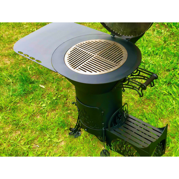 Печь-гриль под котел 8-22 л. с коптильной Queen