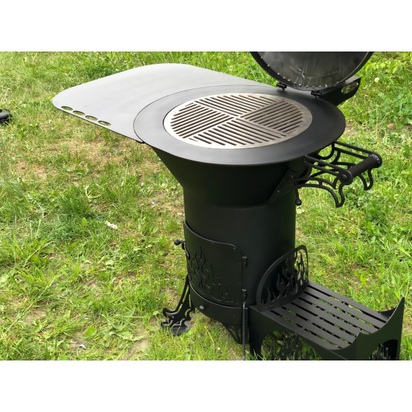 Печь-гриль под котел 8-22 л. с коптильной Queen