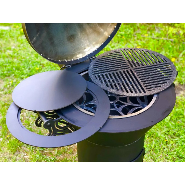 Піч-гриль під казан 8-22 л. з коптильнею Queen-MAXI