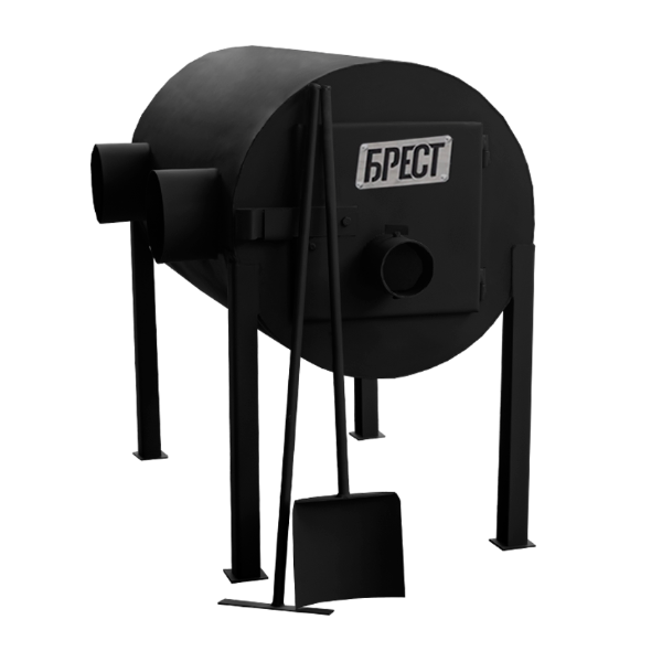 Печь отопительная Брест 350 (булер & Тип 02) с горизонтальными тепловыми выходами