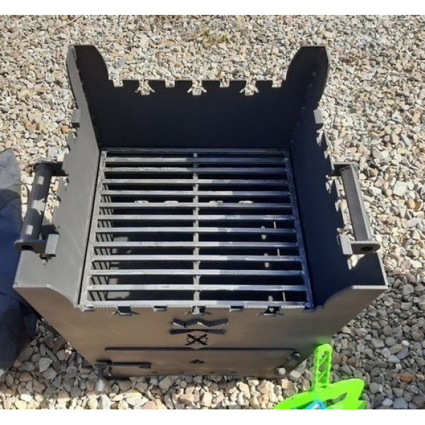 Печь под казан ROYAL с решеткой для барбекю + ПОДАРОК