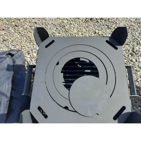 Печь под казан ROYAL с решеткой для барбекю + ПОДАРОК