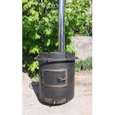 Печь под казан на 20 литров с трубой и кольцом меньшего диаметра