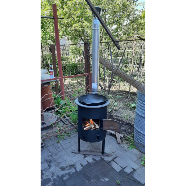 Піч під казан 12-20 л, 6 мм, з трубою