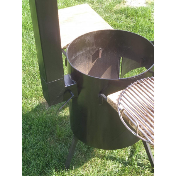 Піч під казан 40 см зі столиками та трубою