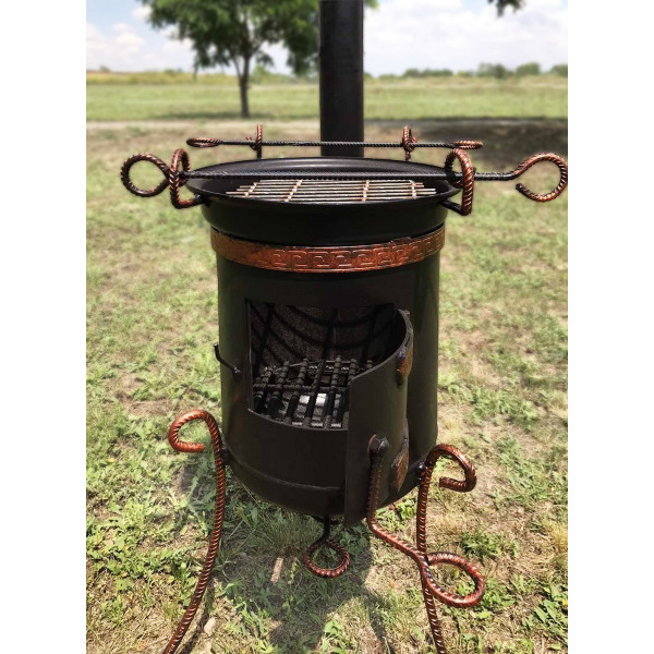 Печь под котел на 10-17 литров со съемной трубой.