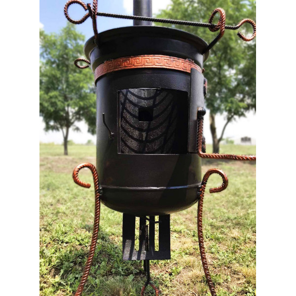 Печь под котел на 10-17 литров со съемной трубой.